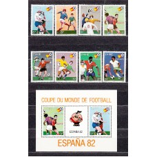 Zaire - Correo Yvert 1043/50+H.25 ** Mnh  Deportes fútbol