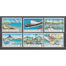 Nueva Zelanda - Correo 1989 Yvert 1045/50 ** Mnh Barcos. Peces