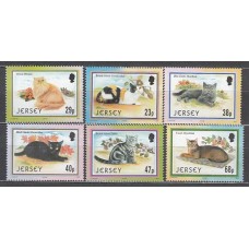 Jersey - Correo 2002 Yvert 1046/51 ** Mnh Fauna gatos