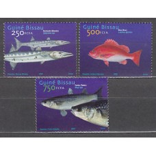 Guinea Bissau - Correo Yvert 1047/9 ** Mnh  Fauna peces