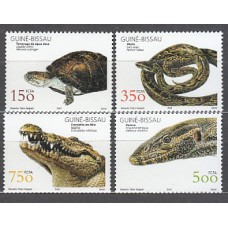 Guinea Bissau - Correo Yvert 1050/3 ** Mnh  Fauna reptiles