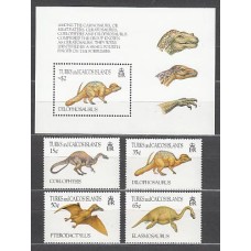 Turk y Caicos - Correo Yvert 1050/3+H,133 ** Mnh  Fauna prehistórica