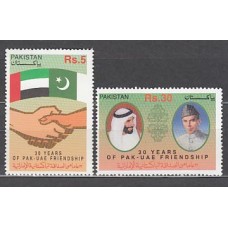 Pakistan - Correo Yvert 1052/3 ** Mnh  Relación con los Emiratos Arabes