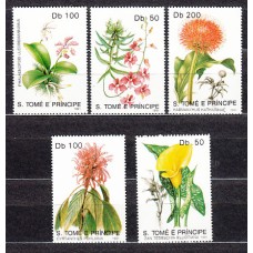 Santo Tomas y Principe - Correo Yvert 1052/6 ** Mnh   Flores