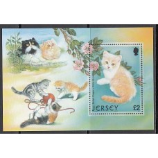 Jersey - Correo 2002 Yvert 1052 ** Mnh Fauna gatos