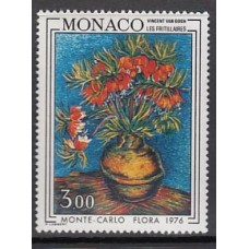 Monaco - Correo 1976 Yvert 1056 ** Mnh  Pintura flora