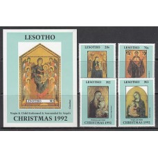 Lesotho - Correo Yvert 1056/9+Hb 98 ** Mnh  Navidad