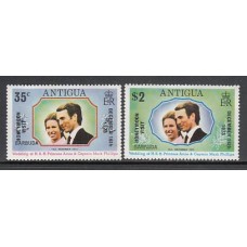 Barbuda - Correo Yvert 106/7 ** Mnh Boda real