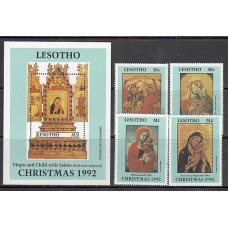 Lesotho - Correo Yvert 1060/3+Hb 99 ** Mnh  Navidad