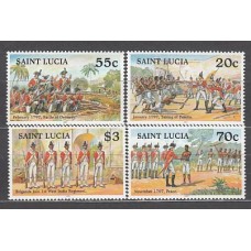 Santa Lucia - Correo Yvert 1061/4 ** Mnh Armada británica