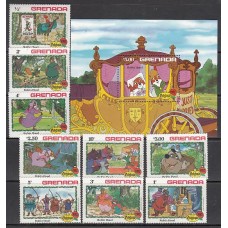 Grenada - Correo 1982 Yvert 1063/71+H.108 ** Mnh Navidad