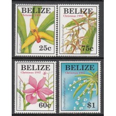 Belize - Correo Yvert 1087/90 ** Mnh Navidad flores