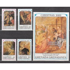 Grenada-Grenadines - Correo Yvert 1072/5+H.183 ** Mnh Navidad