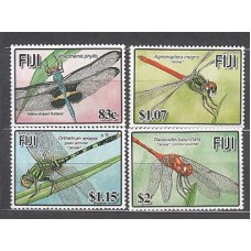 Fidji - Correo Yvert 1074/7 ** Mnh Fauna. Insectos . Libelulas