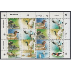 Israel - Correo 1989 Yvert 1074/7 Hojita ** Mnh  Fauna aves