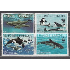 Santo Tomas y Principe - Correo Yvert 1080/3 ** Mnh   Fauna marina