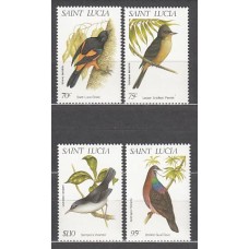 Santa Lucia - Correo Yvert 1082/5 ** Mnh Fauna aves