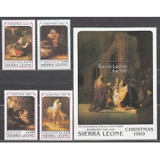 Sierra Leona - Correo Yvert 1083/6+Hb 117 ** Mnh  Navidad