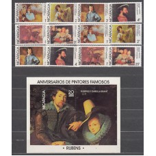 Nicaragua - Correo 1978 Yvert 1085/90 + H 137 ** Mnh Pinturas