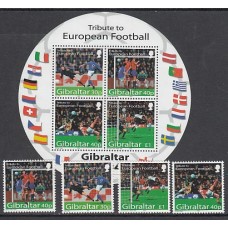 Gibraltar - Correo 2004 Yvert 1088/91+H.61 ** Mnh Deportes fútbol