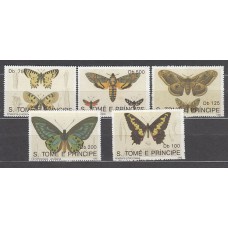 Santo Tomas y Principe - Correo Yvert 1094/8 ** Mnh  Fauna mariposas