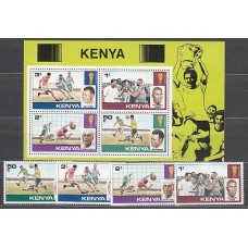 Kenya - Correo Yvert 110/3+Hb 11 ** Mnh  Deportes fútbol