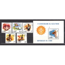 Zaire - Correo Yvert 1105/9+H.29 ** Mnh  Scoutismo