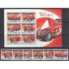 Gibraltar - Correo 2004 Yvert 1107/12+H.64 ** Mnh Deportes fórmula I