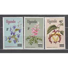 Uganda - Correo Yvert 111/3 ** Mnh  Flores