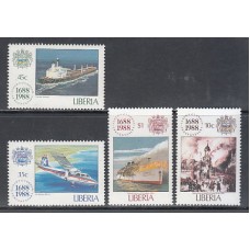 Liberia - Correo 1988 Yvert 1110/3 ** Mnh  Transportes