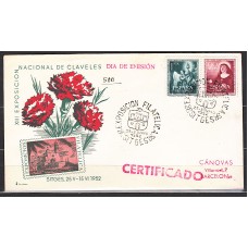 España II Centenario Sobres 1º Día 1952 Edifil 1116/7  Mtº especial Expo Filatelica de Sitges