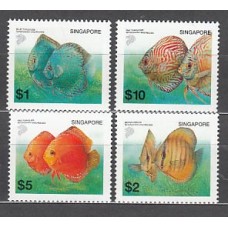 Singapur - Correo Yvert 1122/5 ** Mnh  Fauna peces