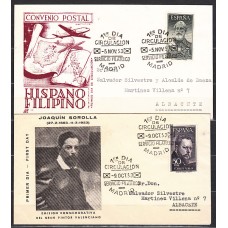 España II Centenario Sobres 1º Día 1953 Edifil 1124/5