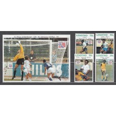 Lesotho - Correo Yvert 1124/7+Hb 114 ** Mnh  Deportes fútbol