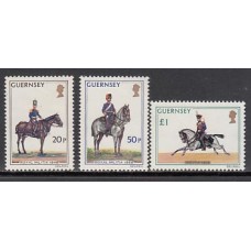 Guernsey - Correo 1975 Yvert 113/5 ** Mnh Caballeria