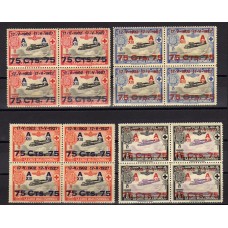 España Reinado Alfonso XIII 1927 Edifil 388/91 ** Mnh  Bonito Bloque de cuatro