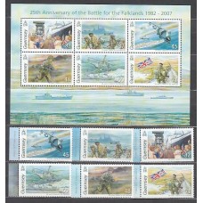 Guernsey - Correo 2007 Yvert 1134/9+H.61 ** Mnh Batalla de Molouines