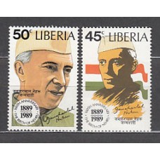 Liberia - Correo 1989 Yvert 1135/6 ** Mnh  Nehru