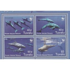 Tuvalu - Correo Yvert 1141/4 ** Mnh Fauna Marina. Cetaceos