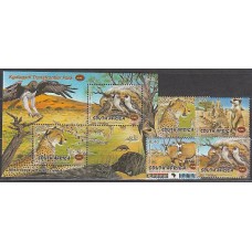 Africa del Sur Yvert Correo 1145/48 + Hb 81 ** Mnh  Fauna