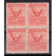 España Reinado Alfonso XIII 1929 Edifil 454 ** Mnh  Bonito Bloque de cuatro