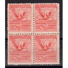 España Reinado Alfonso XIII 1929 Edifil 454 ** Mnh  Bonito Bloque de cuatro