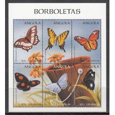 Angola Correo Yvert 1157/62 ** Mnh  Fauna mariposas