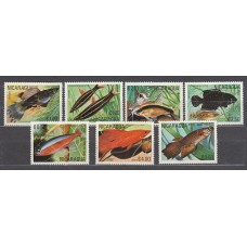 Nicaragua - Correo 1981 Yvert 1160A/E + A 965A/B ** Mnh Fauna peces