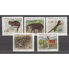 Salvador - Correo 1993 Yvert 1163/7 ** Mnh Fauna