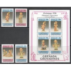 Grenada-Grenadines - Correo Yvert 1164/7+H.207 ** Mnh Navidad