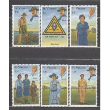 San Vicente - Correo Yvert 1166AA/AF ** Mnh Scoutismo