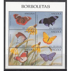 Angola Correo Yvert 1174/9 ** Mnh   Fauna mariposas