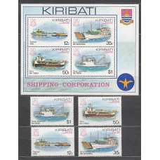Kiribati - Correo Yvert 118/21+H 6 ** Mnh Barcos