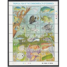 Dominica - Correo 1990 Yvert 1187/204 ** Mnh Fauna marina
